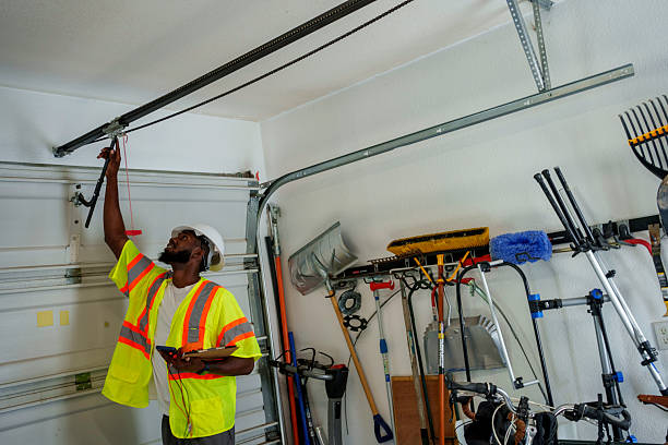 Professional Garage Door Panel Replacement technician working in Edina, MN